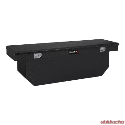 TrailFX Crsovr Deep Sgl Lid Pwdr Ctd Black 16 Gauge Alum 72x19.25x19.5 Cap W/Tray - 111722